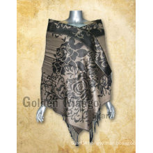 Viscose pashmina shawl with jaquard design